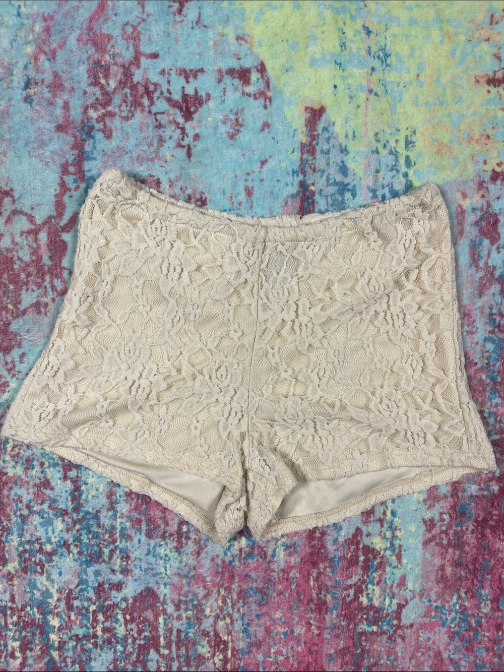 Deb Cream Floral Lace Shortie Panties
